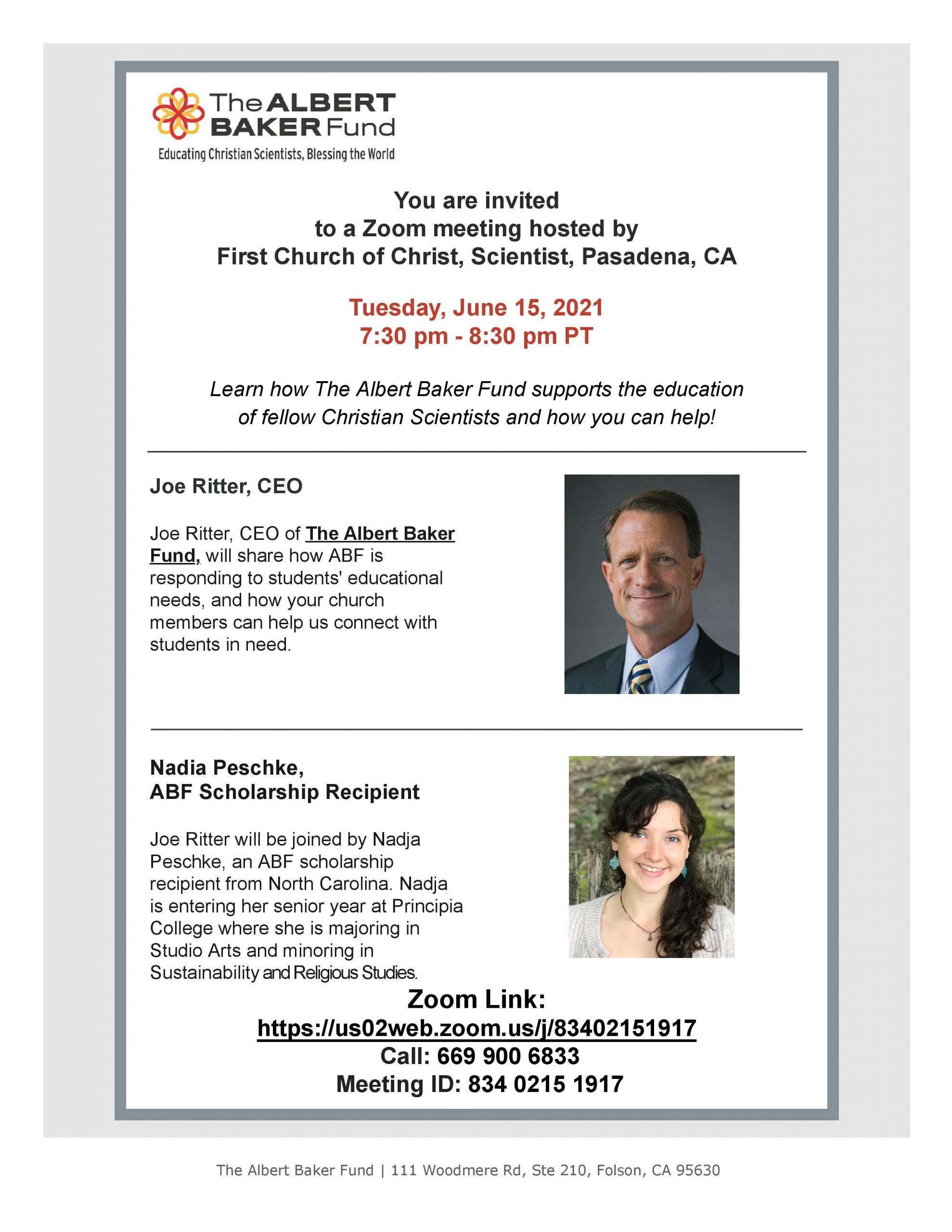 Abf Presentation Flyer Pasadena Ca And Neighboring Churches June 2021 Page 001